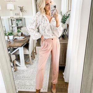 A New Day Mid-Rise Straight Leg Light Pink Pants
